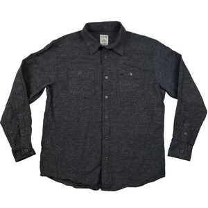 Dickies Shirt Mens Medium Gray‎ Textured Button Up Double Pocket Workwear